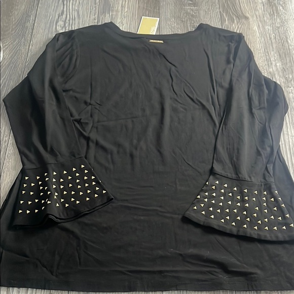 MICHAEL Michael Kors Black Embellished Cuffed Sleeve Blouse - Picture 6 of 7